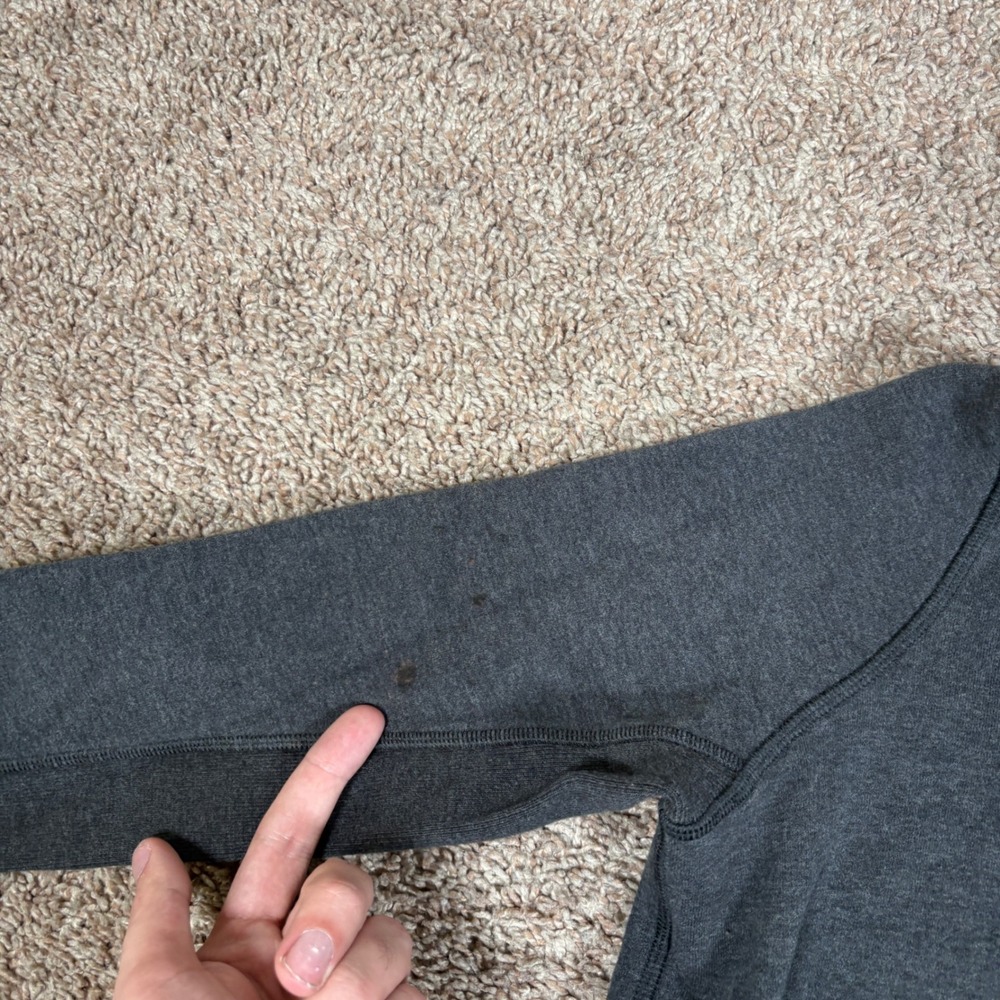 Lululemon Avenue Pullover Funnel Neck Hoodie Gray Heather Thumbholes - Picture 2 of 7